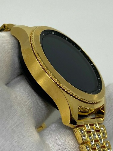 Custom 24K GOLD Plated Samsung Gear S3 Classic DIAMOND Rhinestone Band - 第 6/11 張圖片