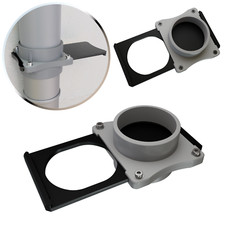 DN50 DN75 Blastgate kompatibel Absperrschieber HT-Rohr Absaugung Auslass DN100