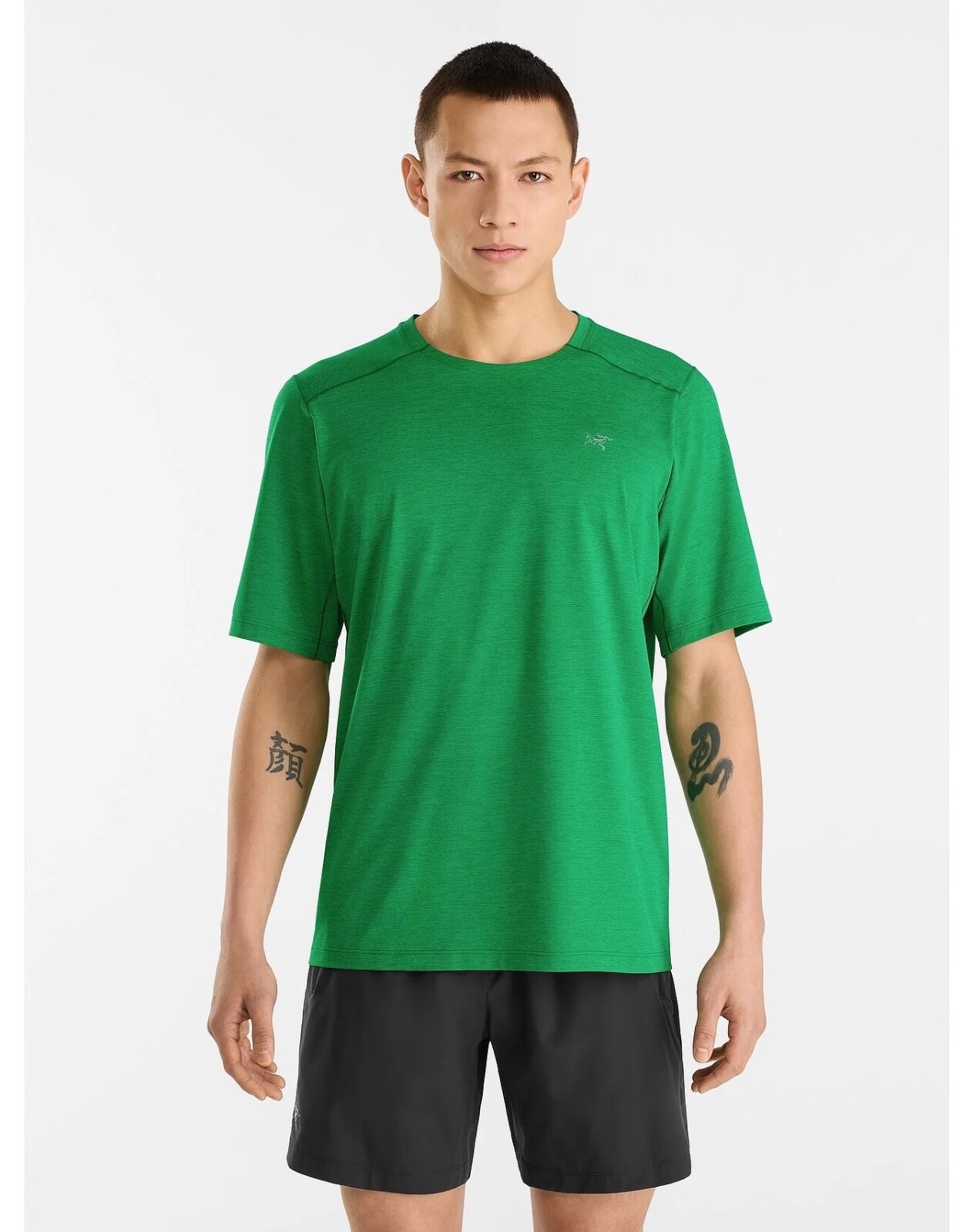 ARC'TERYX T shirt Arc’teryx Jungle Heather verde Cormac manica corta poliestere nuova con etichette taglia XS