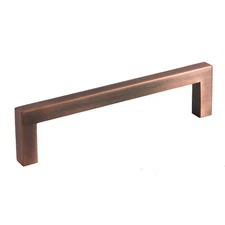 Square Bar Pull Cabinet Handle Antique Copper Solid Zinc