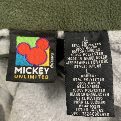 Felpa in Pile Vintage Taglia Large Disney Topolino Unlimited 1/4 Zip Pullover - Foto 5 di 6
