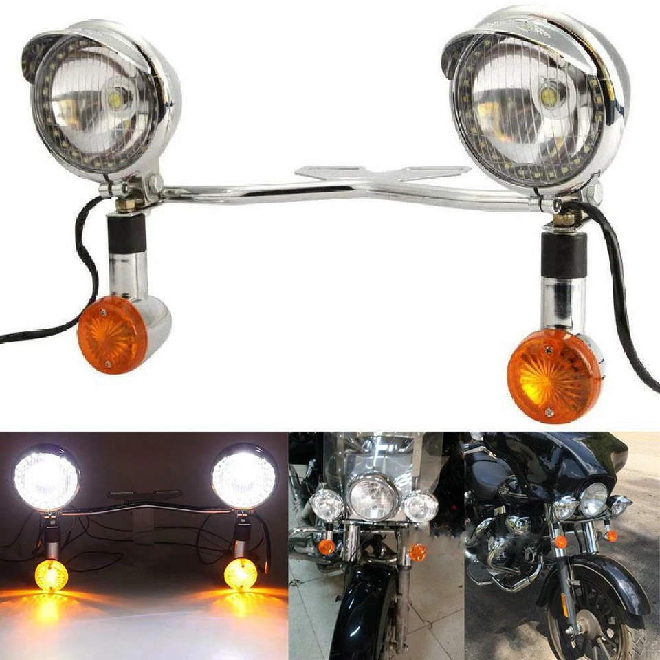 LED Passing Light Bar Turn Signals Bar For Honda VTX 1800 C R S RETRO Cruiser US - Image 4 of 4