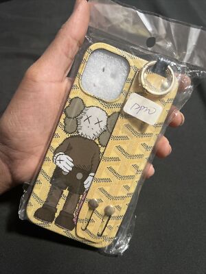 Luxury Designer iPhone 12Pro Case - KAWS w/ Hand Strap