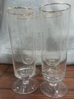 WATERFORD -  Vintage 7 in. Gold-rimmed "GISELLE" Champagne set of 5 (new w/o tag
