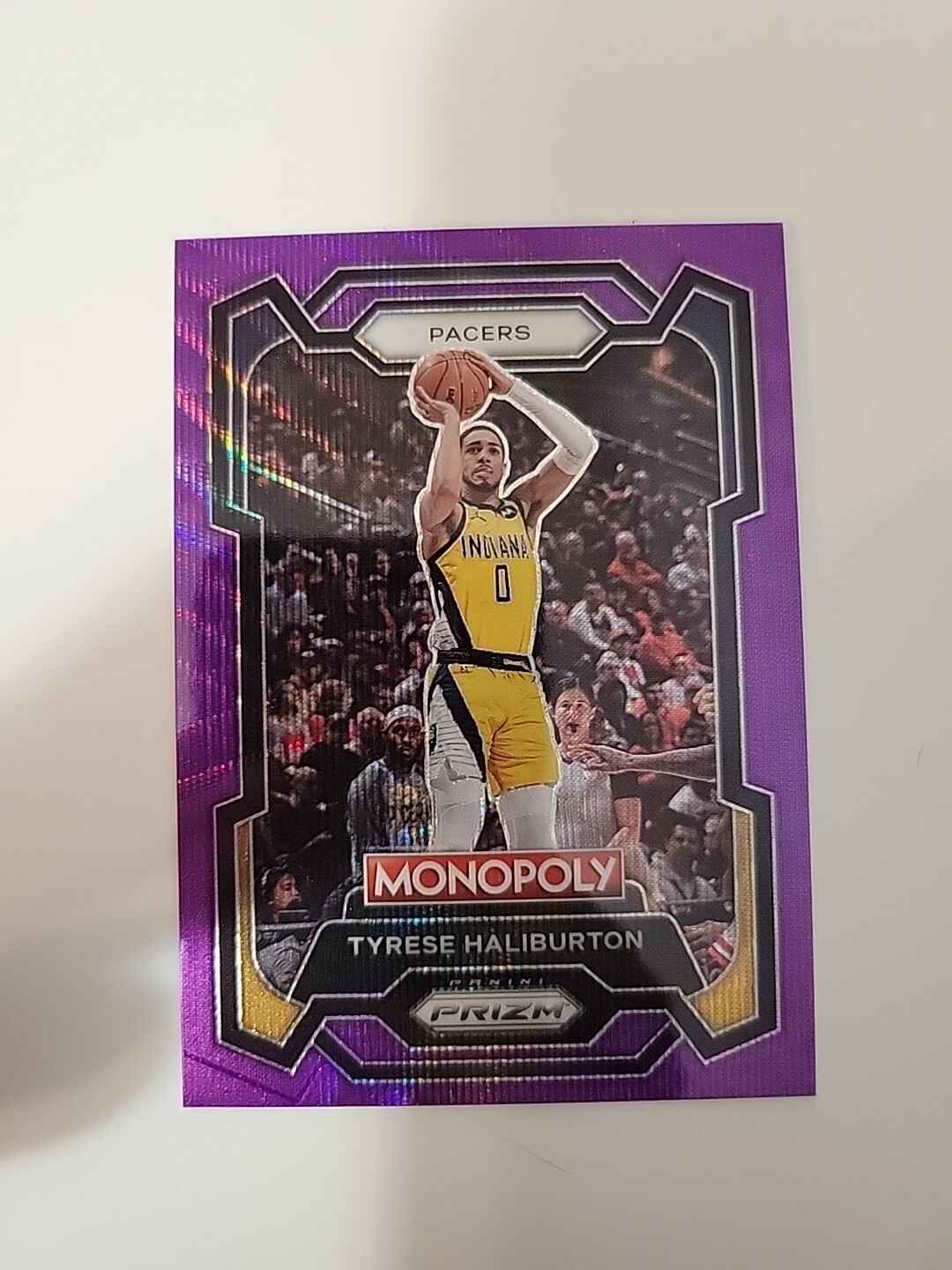 2023-24 PANINI PRIZM MONOPOLY TYRESE HALIBURTON PURPLE WAVE #34 PACERS NBA