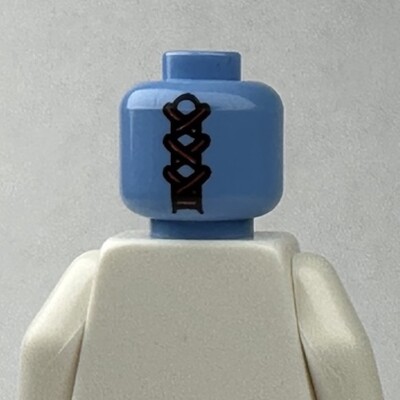 Lego Minifigure Head -Blue Wrestling Mask Balaclava La Lucha Libre