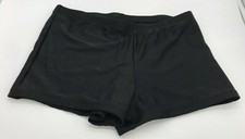 Women's Boy Cut Low Rise Lycra Spandex, Large L, Black