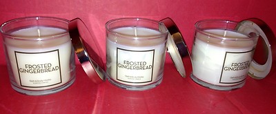 Frosted Gingerbread Bath & Body Works Scented Candle ginger bread set of 3