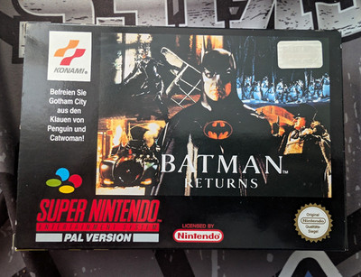 Konami Batman Returns Nintendo SNES PAL 1993 OVP inkl Handbuch + Case