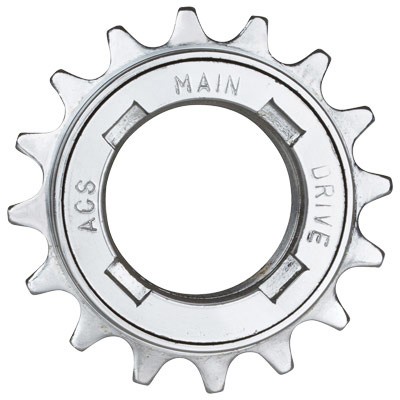 ACS Main Drive 16T BMX Bicycle Freewheel 1/2'' X 1/8'' - CHROME