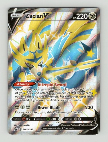 Zacian V (Shiny) SWSH292 Holo Promo Sword & Shield Promo Pokemon Near Mint