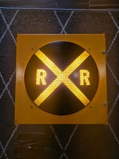 Traffic Signal Light 12" Railroad Crossing Yellow Econolite Very Clean LED