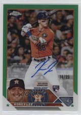 2023 Topps Chrome Rookie Auto Green Refractor 74/99 Korey Lee #RA-KL Auto fo7