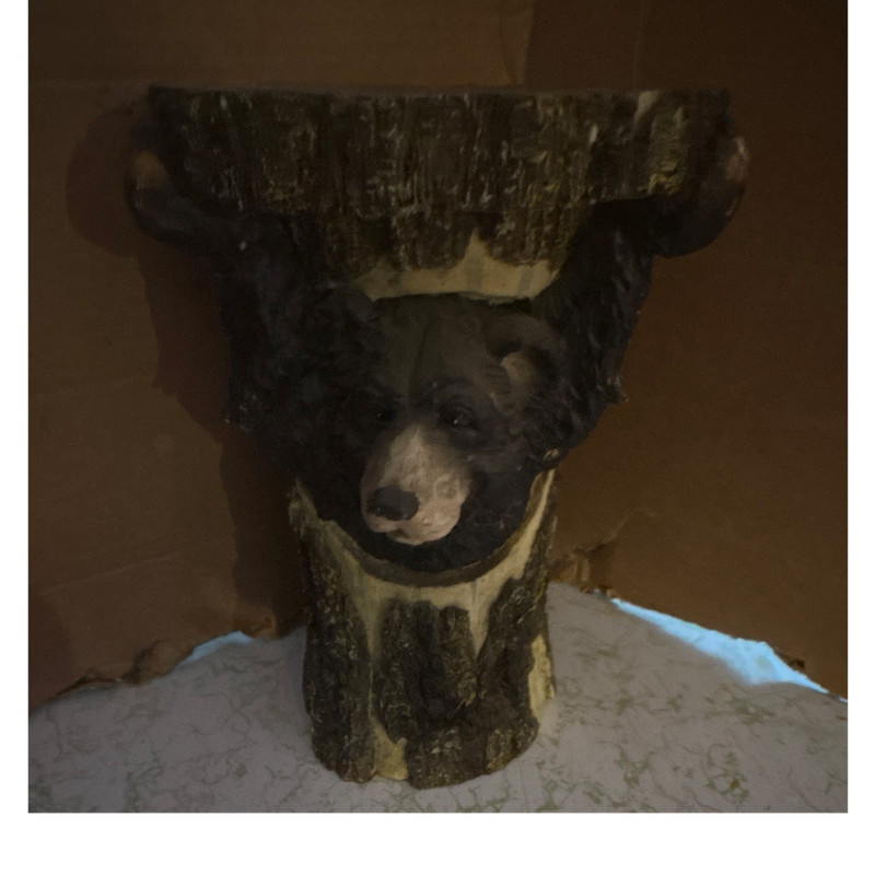 Rustic Bear Resin Plant Holder Animal Motif Indoor Outdoor Brown Black