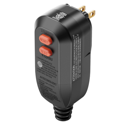 #ad GFCI Replacement Plug 2 Prong 15A Auto Reset Waterproof Ground Fault Circuit $21.75