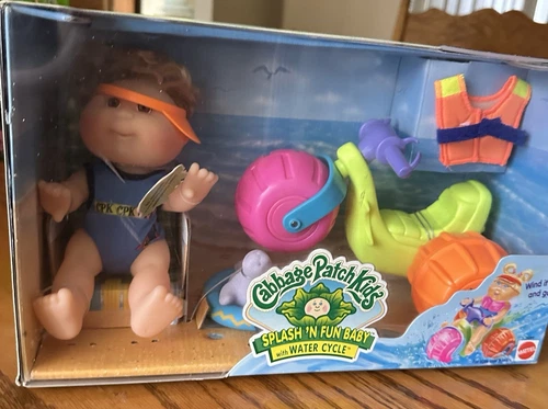 1997 Cabbage Patch Kids Doll Splash N Fun Baby With Water Cycle Mattel 16369