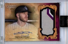 2021 Topps Dynasty Trevor Story Autograph Patch Card /10 Rockies