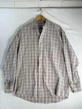 Burberry London Shirt Mens Large Pink Gray Check Plaid Button Down Made USA