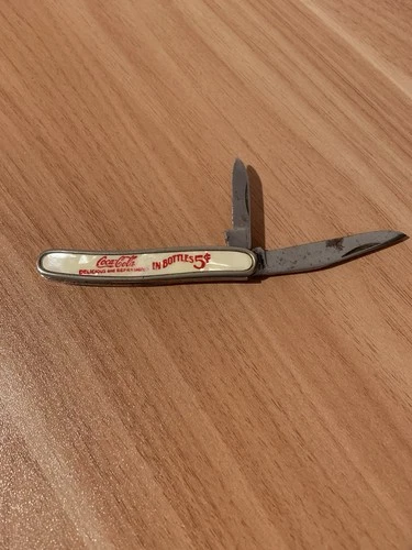 Coca-Cola Vintage Colonial 2 Blade Folding Knife Made In USA