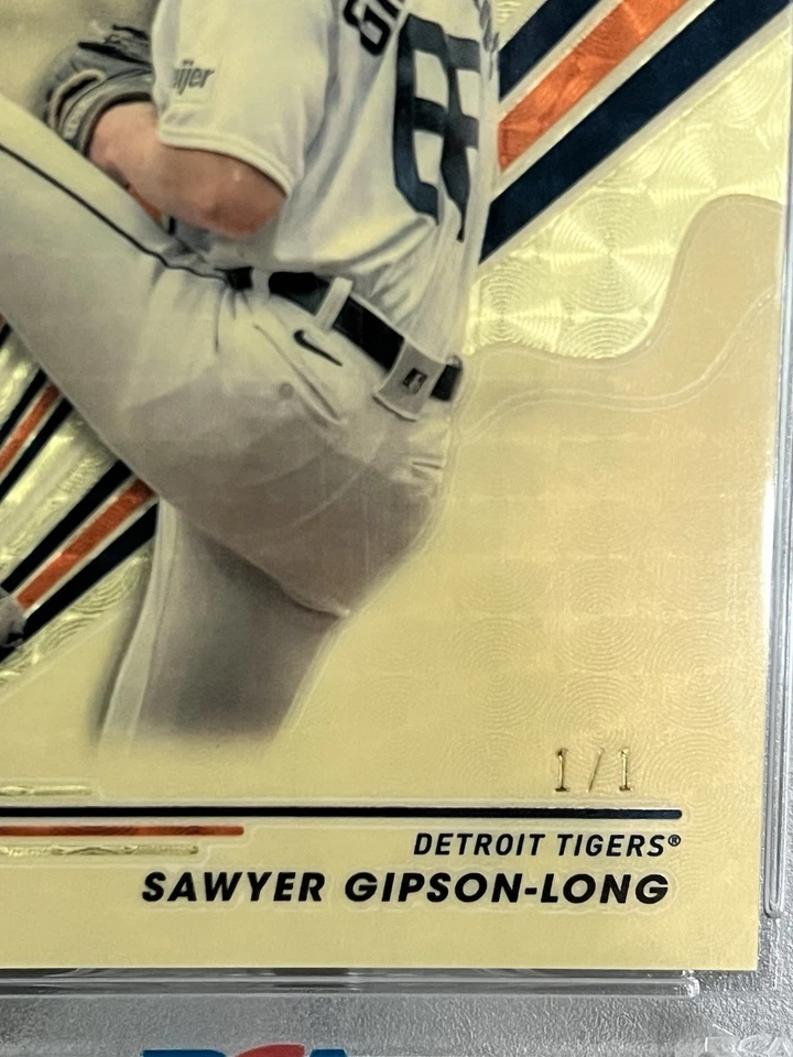 2024 Topps Pristine Sawyer Gipson-Long RC ROOKIE SUPERFRACTOR 1/1 PSA 10 GEM MT - Image 2 of 4
