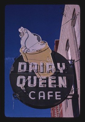 Photo:Dairy Queen Cafe ice cream sign, Rushville, Nebraska