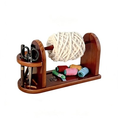 Spools Thread Rack, Wooden Ribbon Storage Rack Sewing Yarn Roll Holder Mesh C...