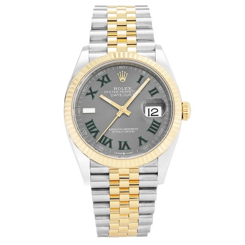 Rolex Datejust 126233 Stainless Steel Yellow Gold 36.0mm Green...