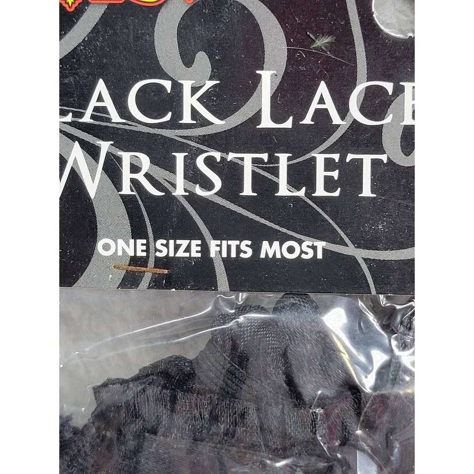 Muñequera de encaje negro Spirit Halloween accesorio de disfraz talla única gótico Foto 2 de 3