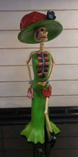 Arte Popular Esqueleto Catrina Día de Muertos México Cápula 15" Hecho a Mano De Colección (B3-CL)