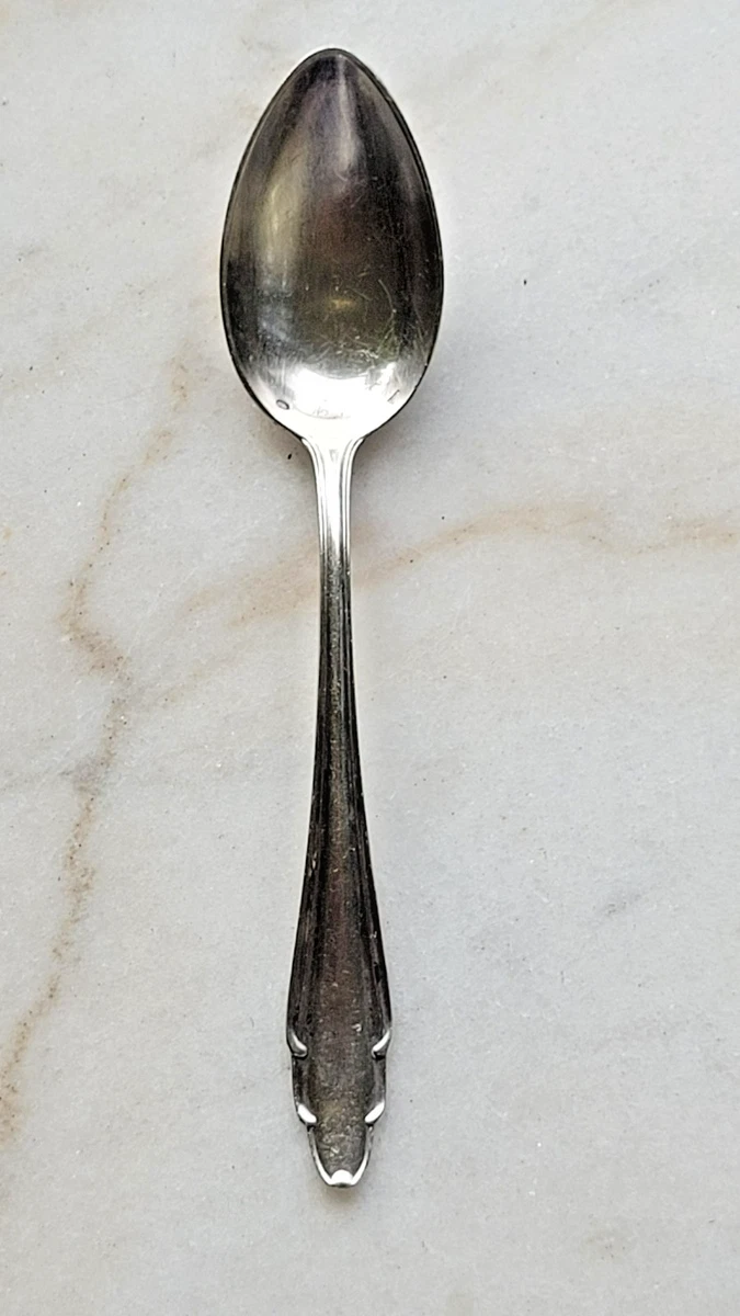 CUILLERE METAL ARGENTE A THE-CAFE DEETJEN EPOQUE 1930 MANCHE STYLE ART DECO