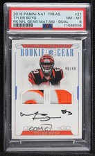 2016 Panini National Treasures Prime /49 Tyler Boyd #21 PSA 8 Auto 7xr