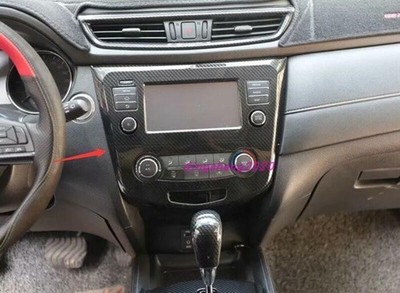 Carbon fiber style Center Console navigation Panel For Nissan  X-TRAIL 2017-2020