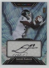 2023 Wildchrome Draft Football Edition Teal Wave 15/15 Daniel Barker Auto 16wc