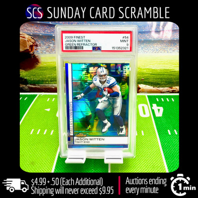 2009 Topps Finest SP /199 Green Refractor Jason Witten #54 PSA 9 Cowboys 🔥🔥