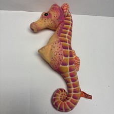 Wild Republic Sea Horse Plush Stuffed Animal Toy 12" Pink Orange 2019