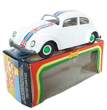 Pepe Portugal 1:18 VOLKSWAGEN BEETLE 22cm Friction Plastic Toy Car RALLY MIB 80