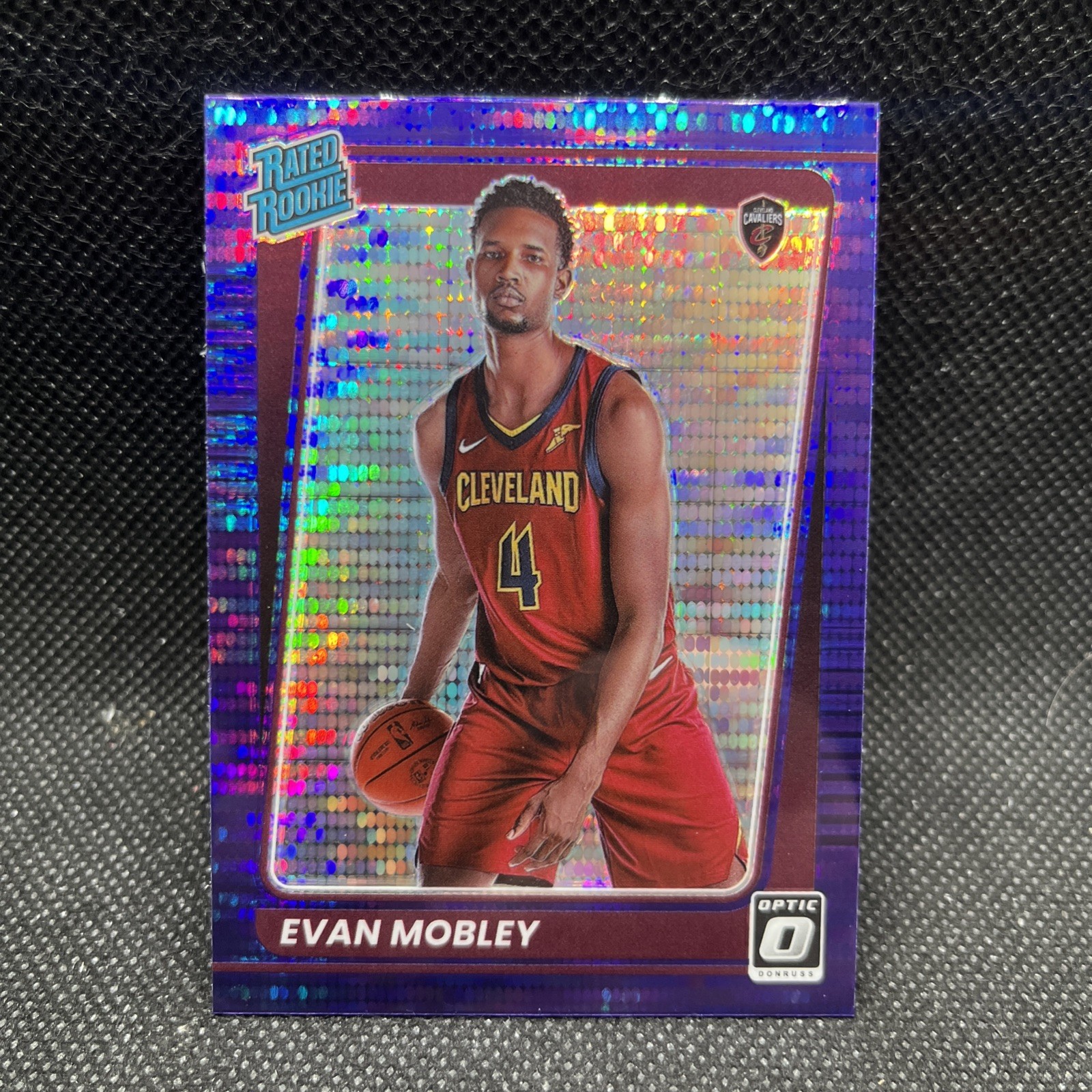 2021-22 Donruss Optic EVAN MOBLEY RC RATED ROOKIE #175 PURPLE PULSAR PRIZM (i)