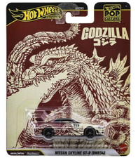 Hot Wheels Premium Pop Culture Godzilla Nissan Skyline GT-R BNR34 Diecast Car