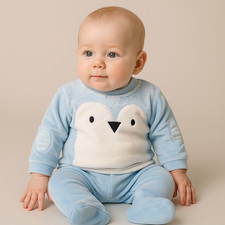 COMPLETO NEONATO BABY MAGLIA FACILE DA METTERE PANTALONI MARCA ELLEPI ART.CO4851