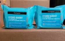 2 Of Neutrogena Makeup Remover HYDRO BOOST Cleansing Towelettes, 25ct Ea