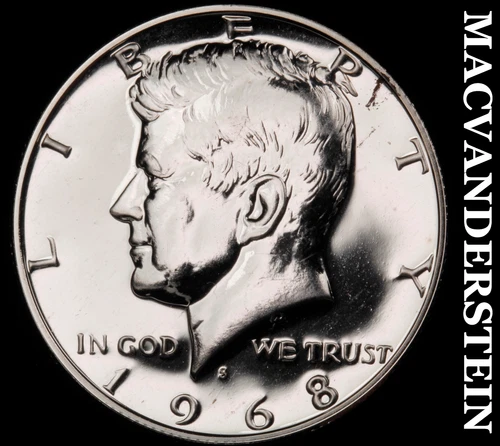 1968-S Kennedy Half Dollar- Silver- Choice Gem Proof Luster No Reserve #J2949