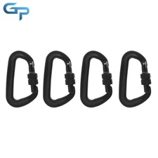 4 Pack 12KN Rock Climbing Locking Carabiner Clip Camping Spring Hook Heavy Duty