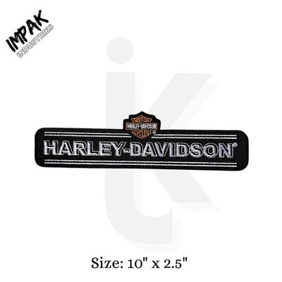 Harley Davidson 10 Inch Embroidered HD Emblem Iron On Sew Patch vest/Jacket back