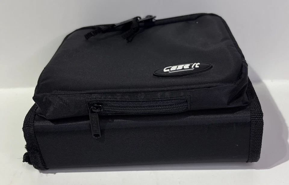Case It CD Storage Carrier Travel Black Case with Discman Pocket Holds up to 24 - Image 2 of 4