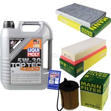 INSPEKTIONSKIT FILTER LIQUI MOLY ÖL 5L 5W-30 für Peugeot 307 SW 3H 1.6 HDi 110