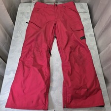 Burton Dryride Vinh Long Water Proof Breathable Red Snow Pants Size Small Flawed