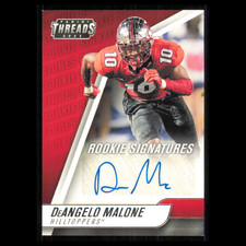 DeAngelo Malone Rookie #TH-DEM Autograph 2022 Western Kentucky Hilltoppers Card