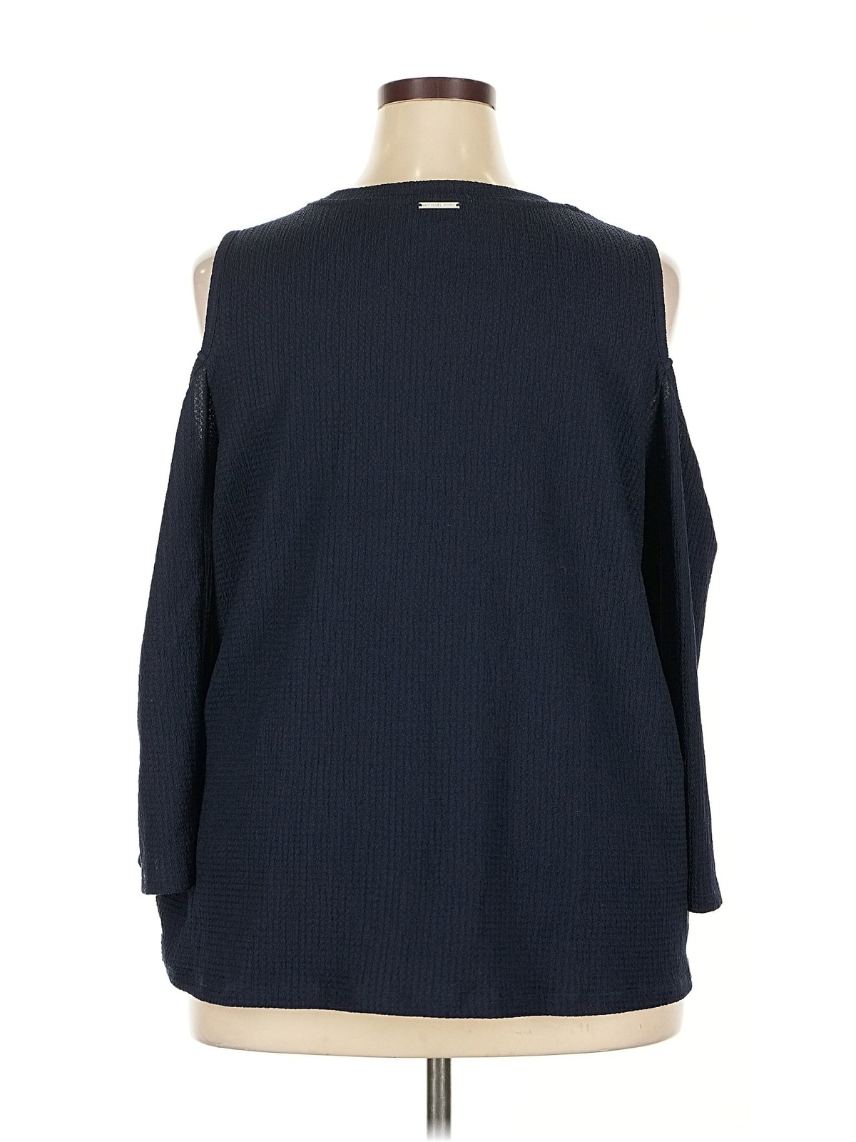 MICHAEL Michael Kors Women Blue Long Sleeve Top 2X Plus thumbnail 2