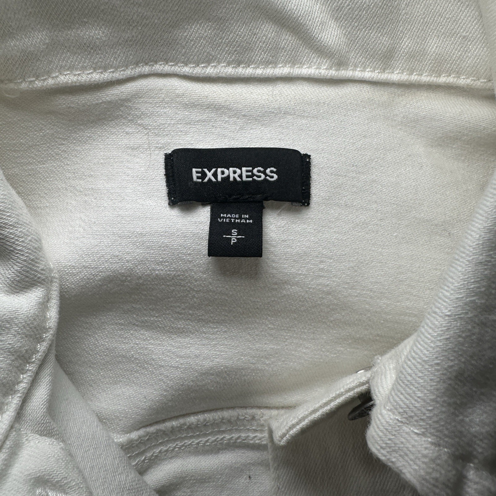 Express White Button Front Collared Long Sleeve J… - image 3