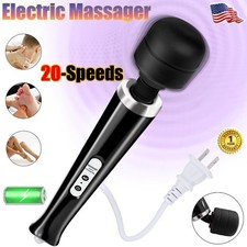 Handheld Massager Wand Vibrating Massage Magic Full Body Therapy Motor 20 Speed 